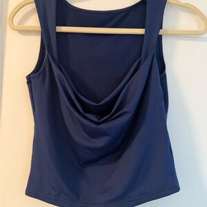 Elegant Navy Blue Women's Top